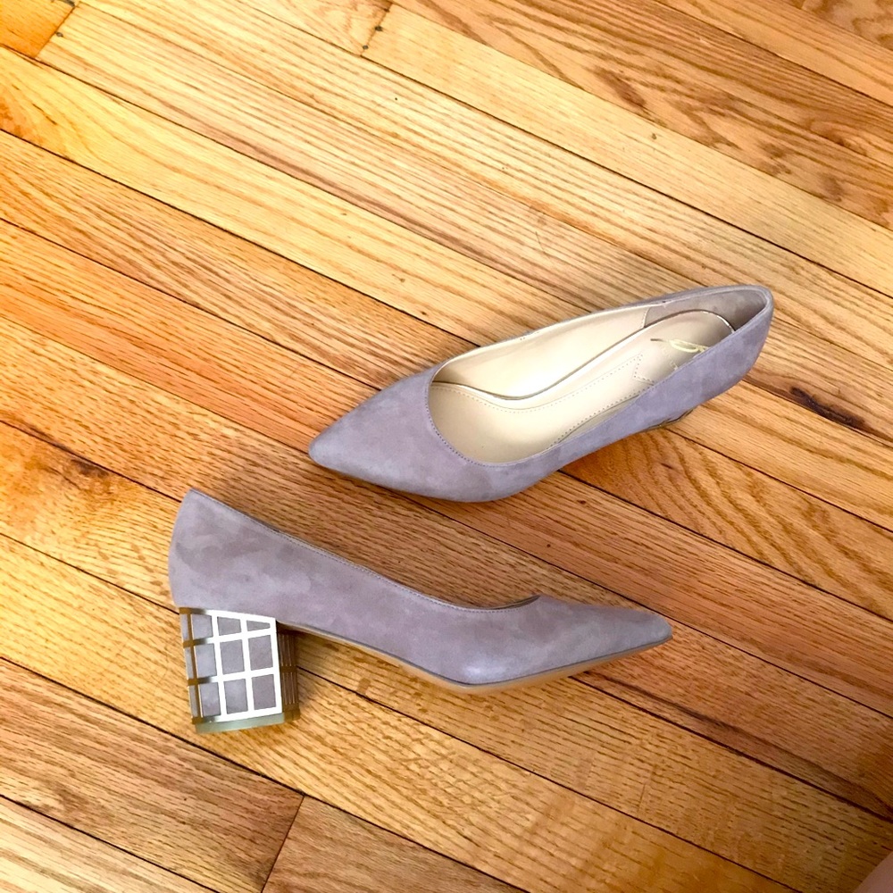 Brian Atwood Karina Block Cage chunky lilac violet designer luxury coquette 8